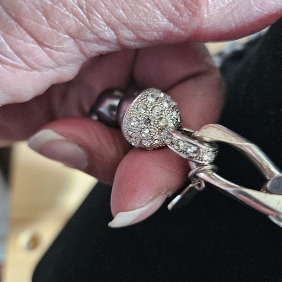 Swarovski Crystal Lized Black and Silver-toned Alloy Necklace - Picture 4 of 7